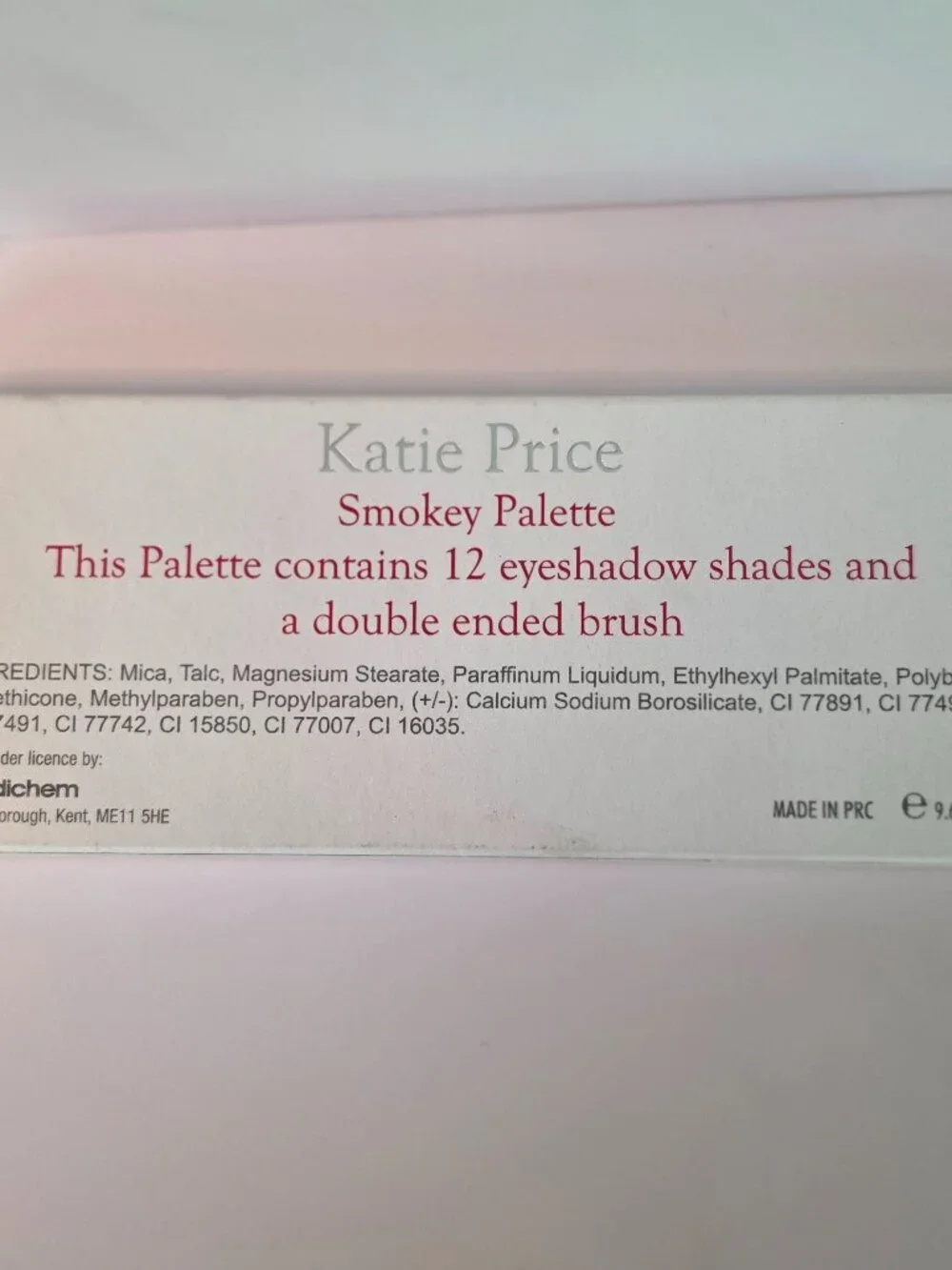 Katie Price SMOKEY Eyeshadow PALETTE Limited Edition